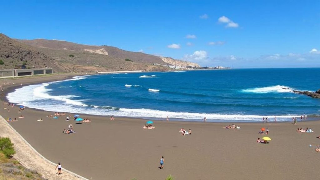 Arena volcánica de Playa de La Laja, Haría (Lanzarote)