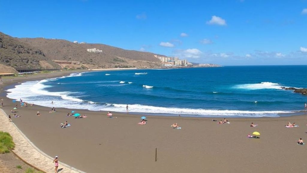Arena volcánica de Playa de La Laja, Santa Brígida (Gran Canaria)