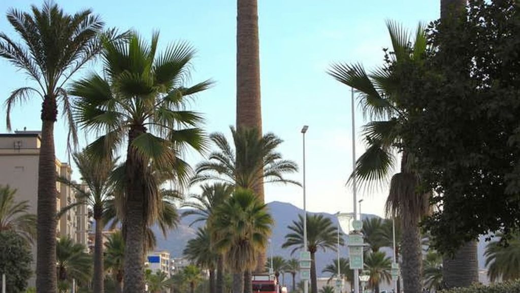 Amplia vista de Playa de la Misericordia, Málaga, Málaga