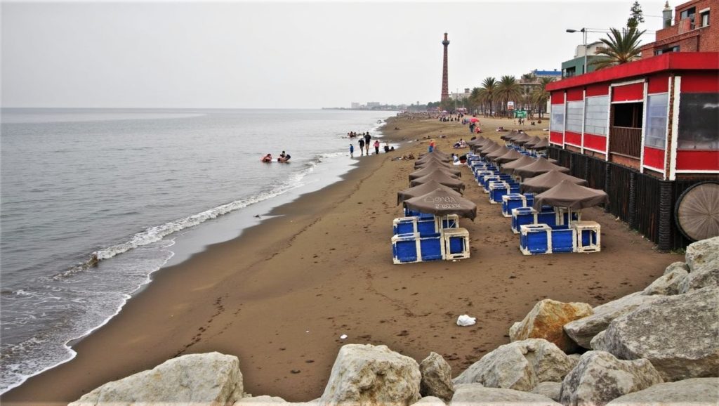 Vista de Playa de la Misericordia desde la orilla, Málaga