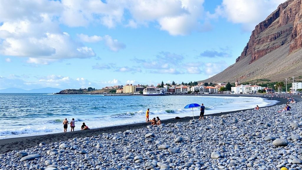 Panorámica de Playa de La Puntilla, La Gomera