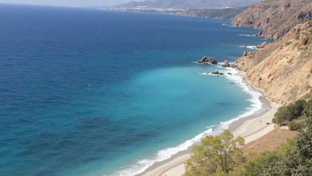 Playa de Las Alberquillas (Nerja) — playa en la costa de Málaga
