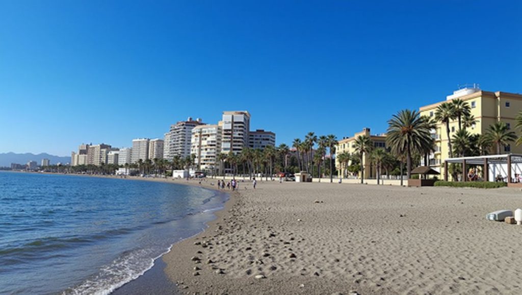 Detalle del agua en Playa de Las Brisas, Benalmádena, Málaga