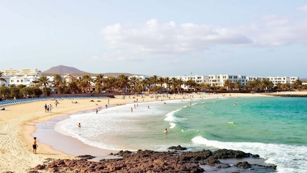 Panorámica de Playa de las Cucharas, Lanzarote