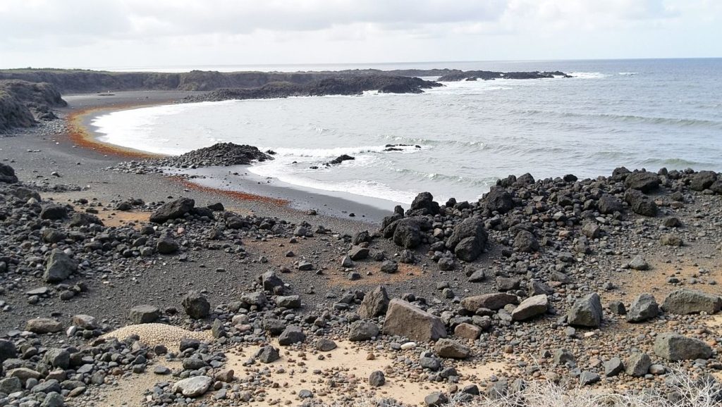 Arena volcánica de Playa de las Malvas, Tinajo (Lanzarote)