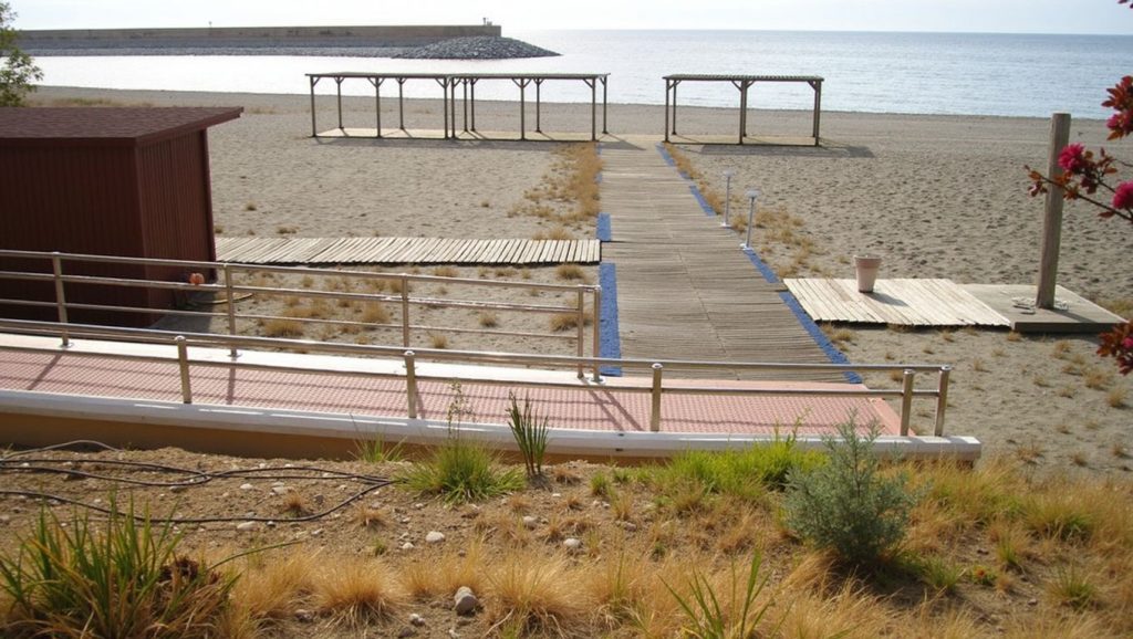 Olas rompiendo en Playa de Las Marinicas, Carboneras