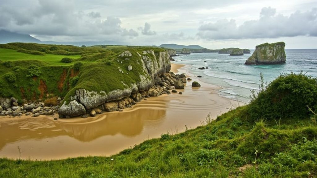 Panorámica de Playa de las Rubias, Asturias