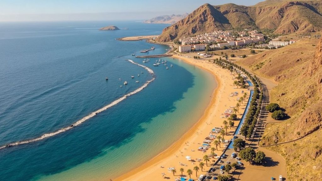 Panorámica de Playa de las Teresitas, Tenerife