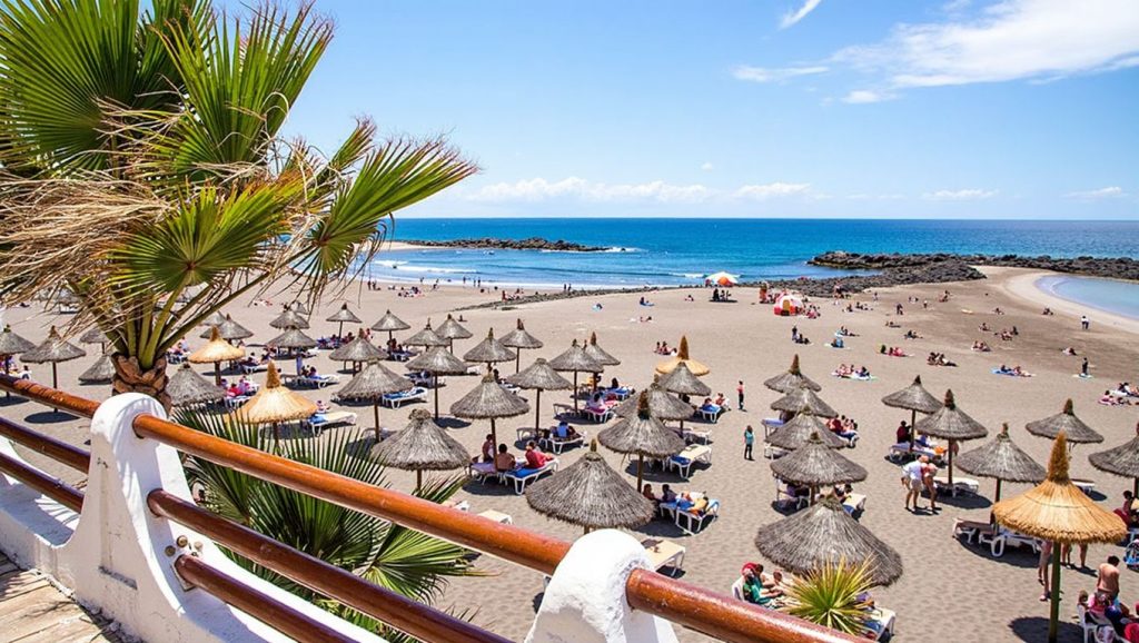 Aguas de Playa de Las Vistas en Arona (Tenerife)