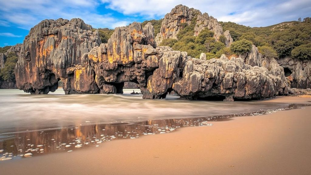 Panorámica de Playa de los Castros, Asturias