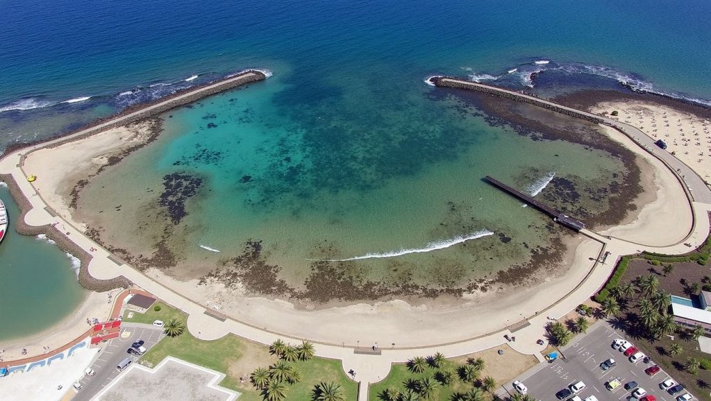 Aguas de Playa de los Charcos en Arrecife (Lanzarote)
