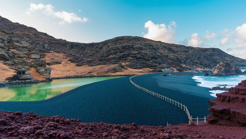 Arena volcánica de Playa de los Clicos, Yaiza (Lanzarote)