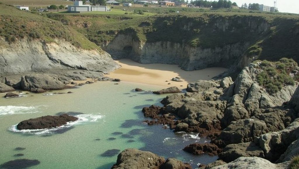 Entorno natural de Playa de los Curas en Asturias