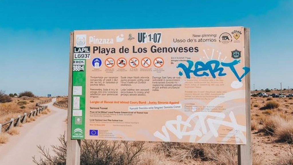 Textura de arena en Los Genoveses, Níjar, Almería