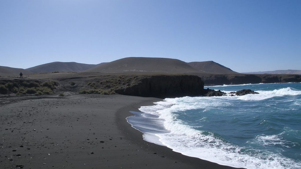 Arena volcánica de Playa de los Muertes, Pájara (Fuerteventura)