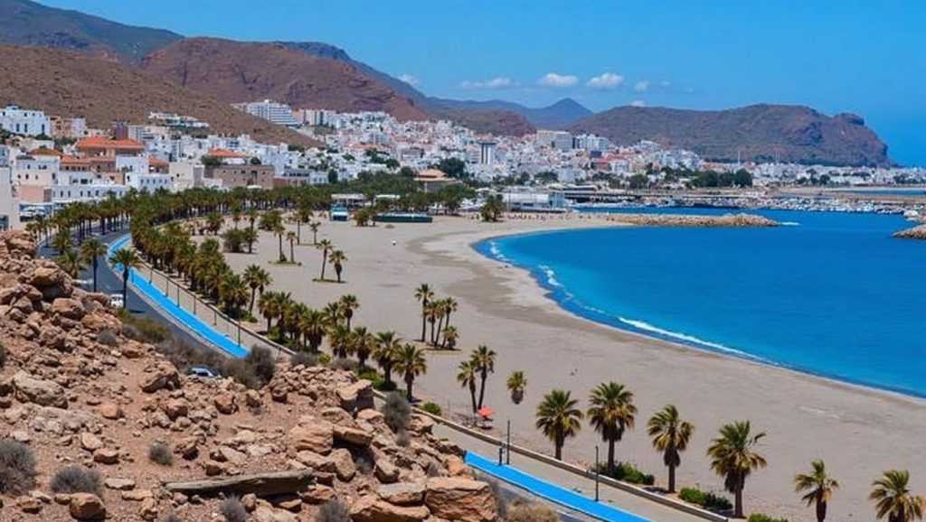 Vista del entorno de Los Muertos, Carboneras, Almería