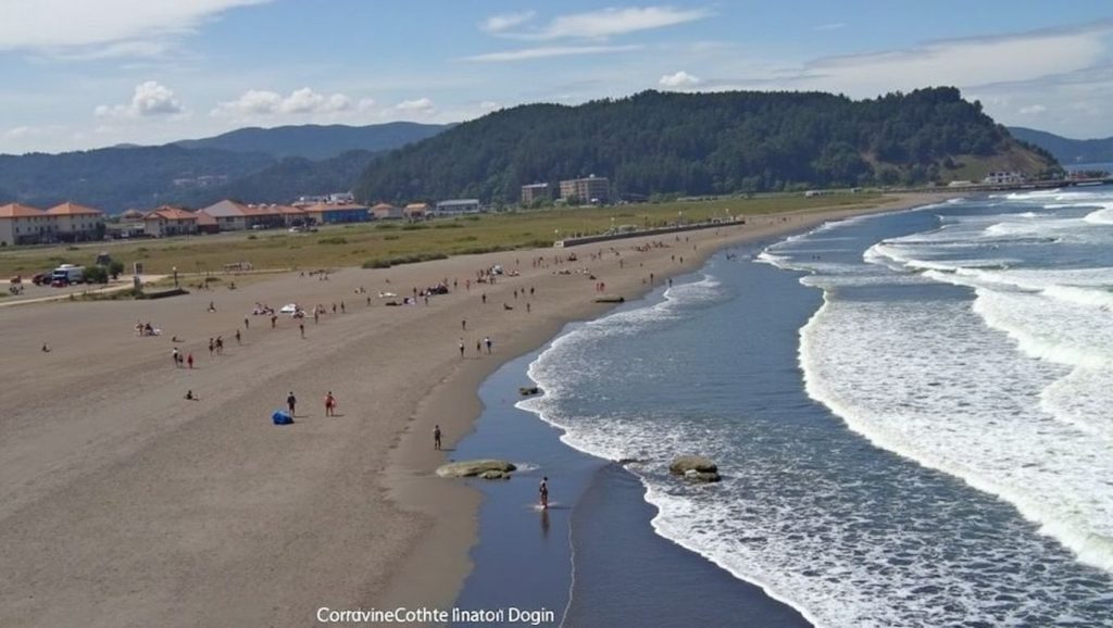 Panorámica de Playa de los Quebrantos, Asturias