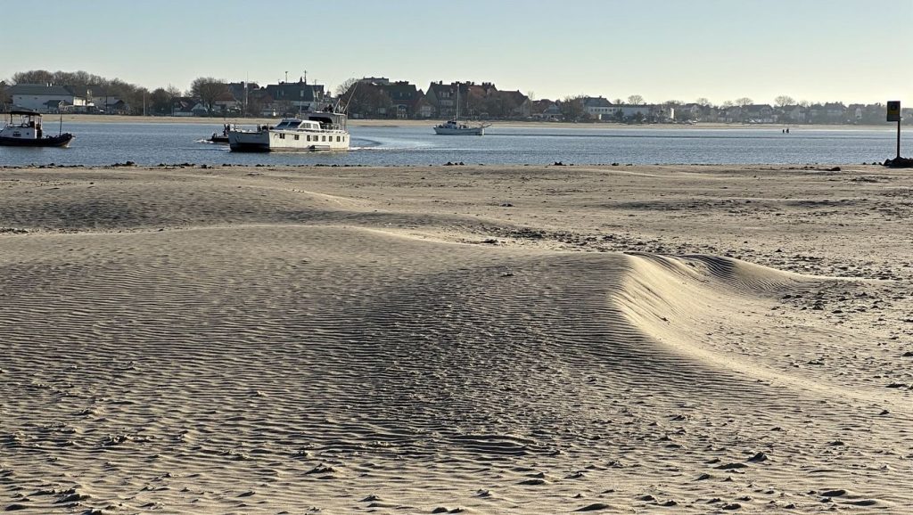 Primer plano de la orilla de Playa de Malandar, Almonte