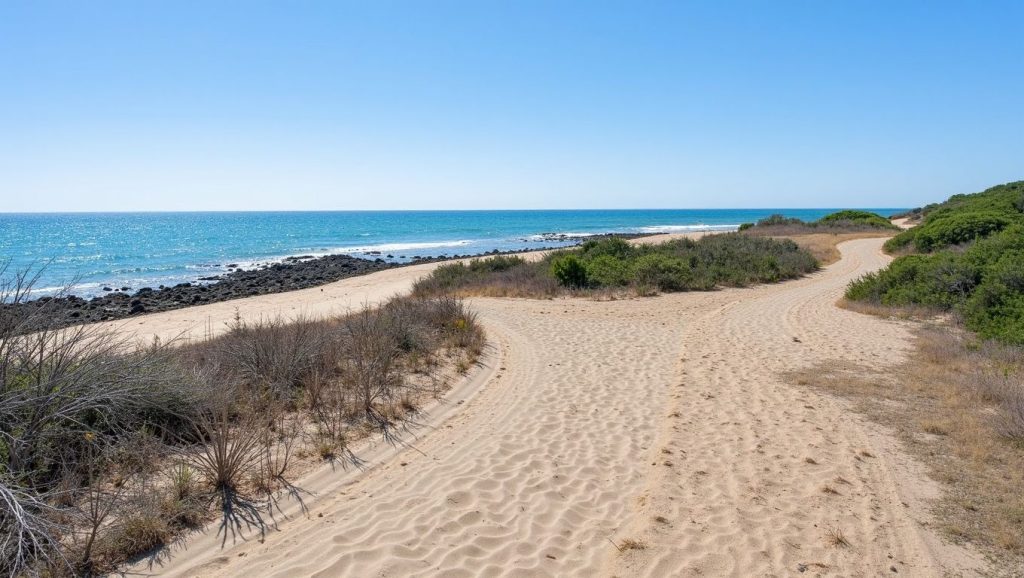 Costa de Vejer de la Frontera desde Playa de Mangueta, Cádiz