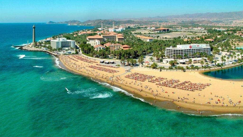 Aguas de Playa de Maspalomas en San Bartolomé de Tirajana (Maspalomas) (Gran Canaria)