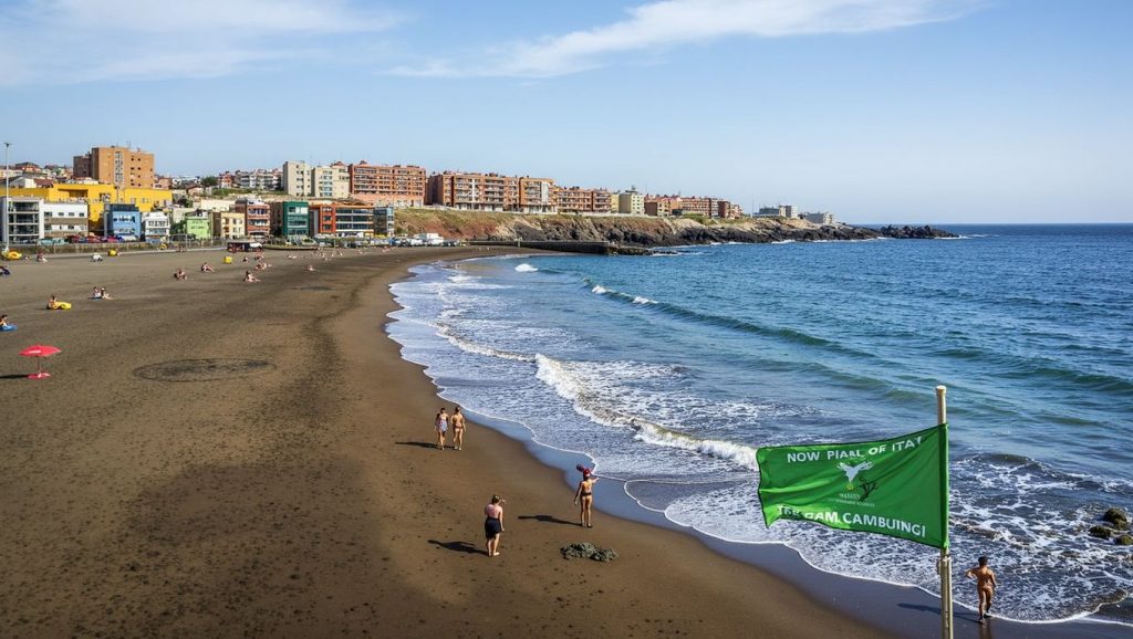 Panorámica de Playa de Melenara, Gran Canaria