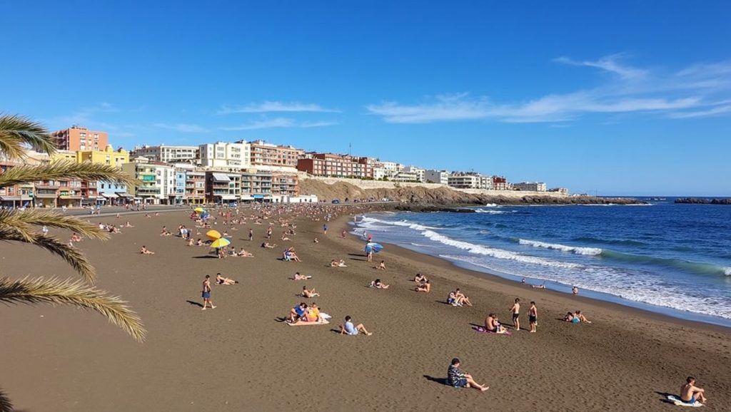Arena volcánica de Playa de Melenara, Telde (Gran Canaria)