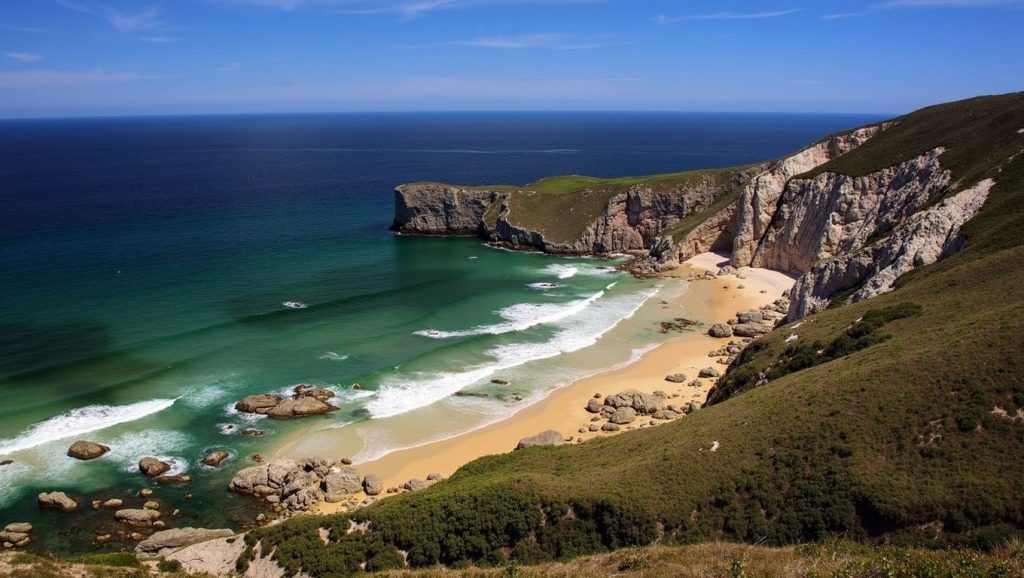 Panorámica de Playa de Mendía, Asturias
