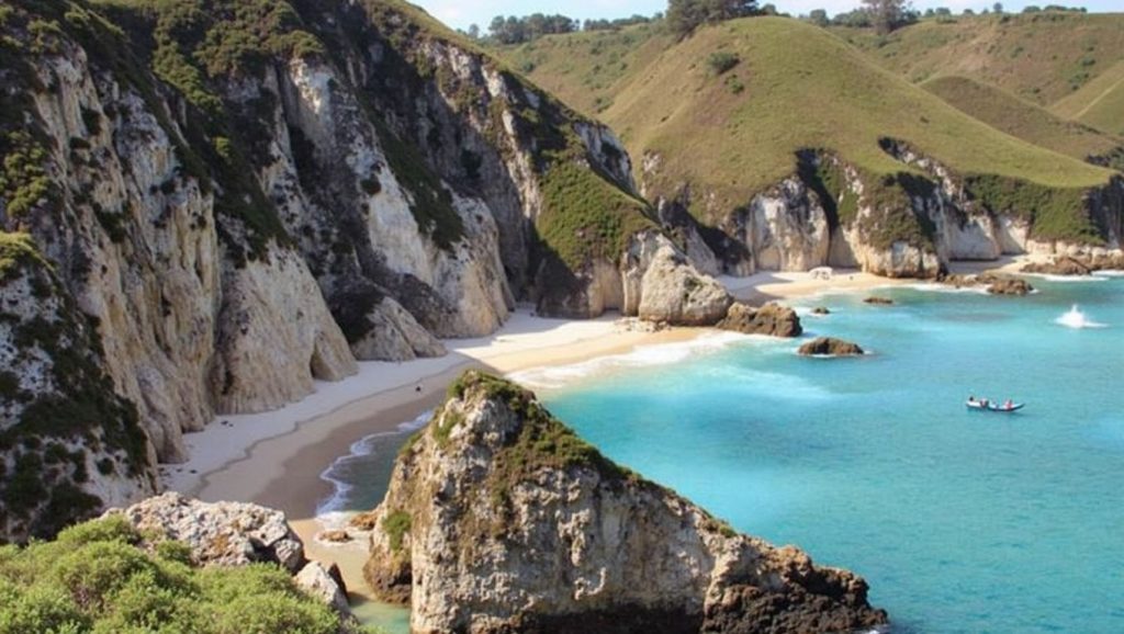 Ría y costa de Playa de Mendía en Asturias, Asturias
