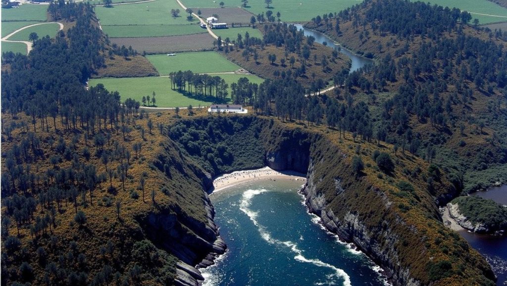 Panorámica de Playa de Monellos, Asturias
