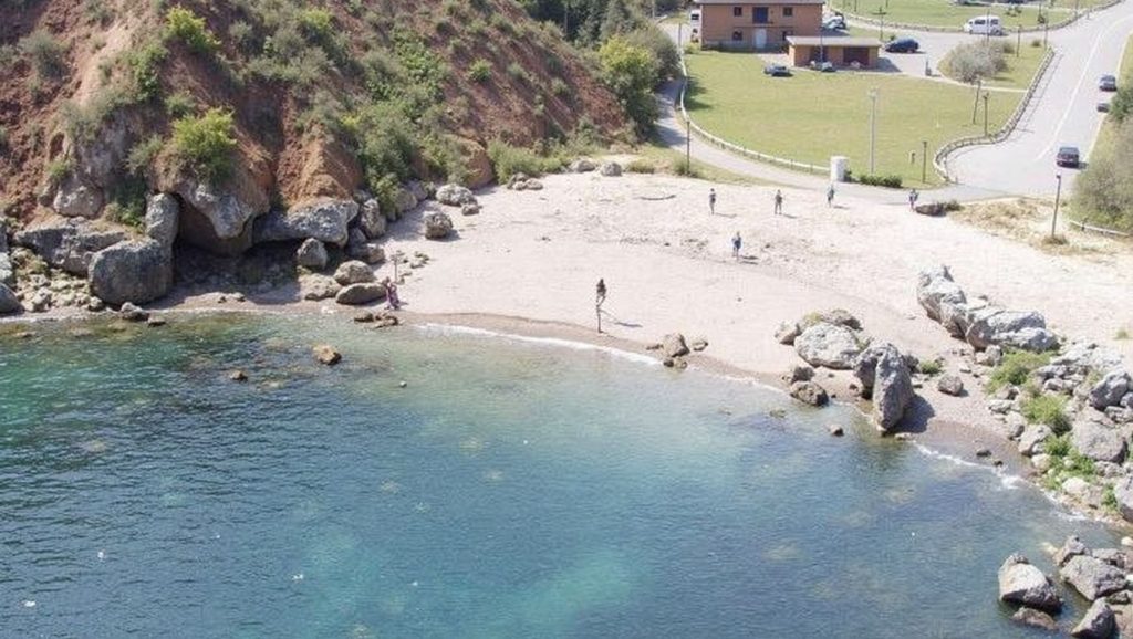 Panorámica de Playa de Moniello, Asturias
