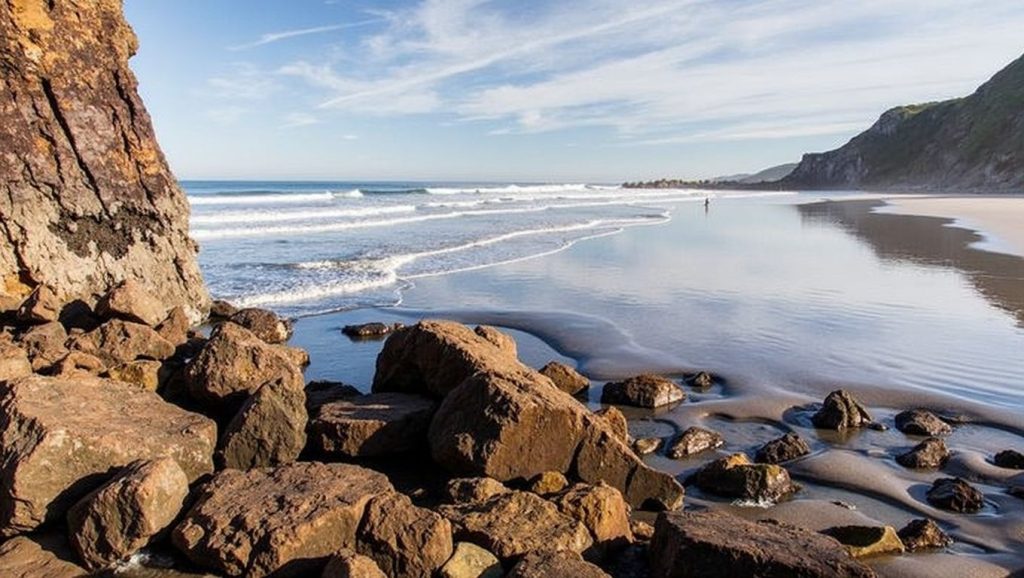 Panorámica de Playa de Munielles, Asturias