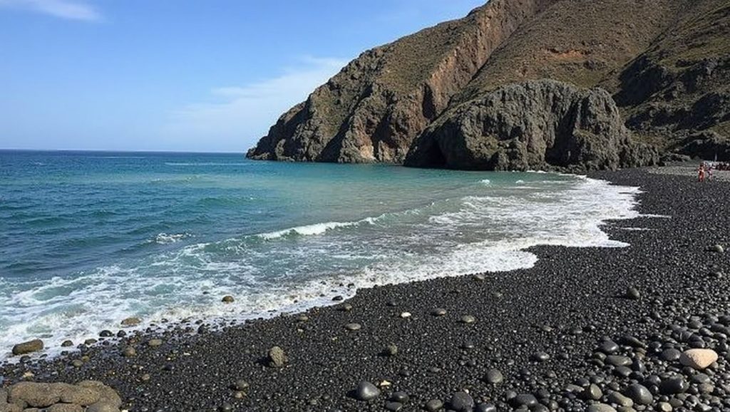 Panorámica de Playa de Negrín, La Gomera