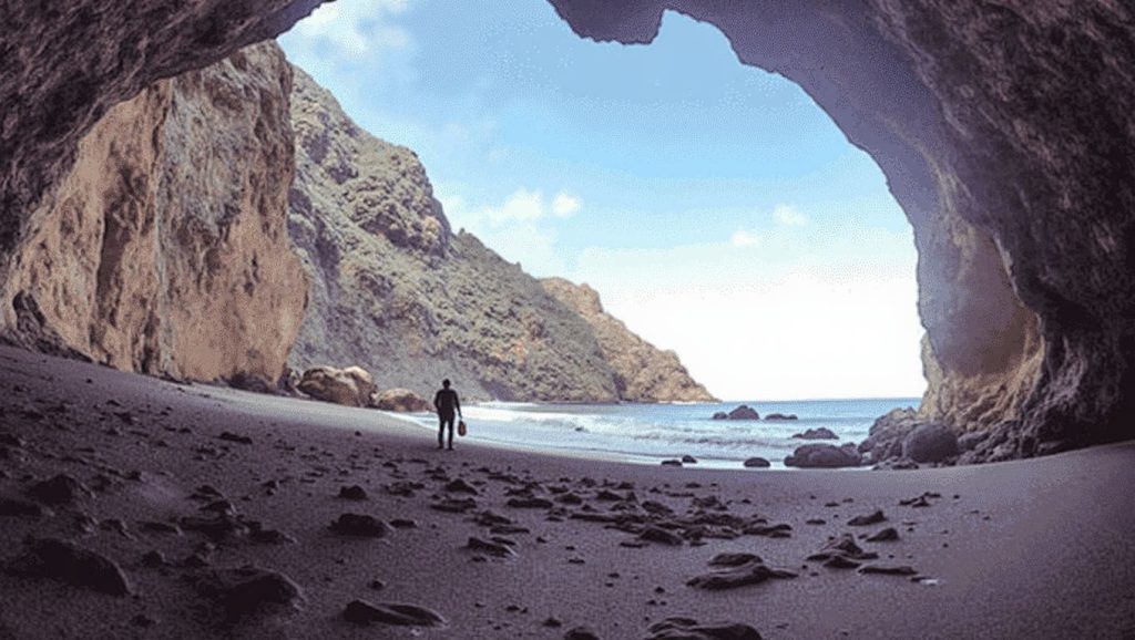 Arena volcánica de Playa de Ocadila, Tegueste (Tenerife)