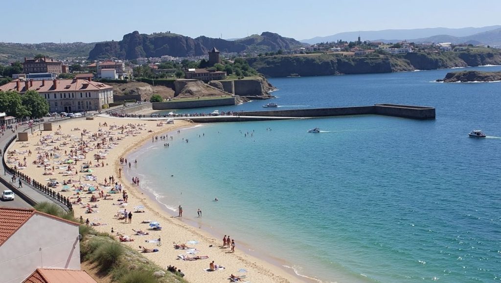 Panorámica de Playa de Oleiros, Asturias