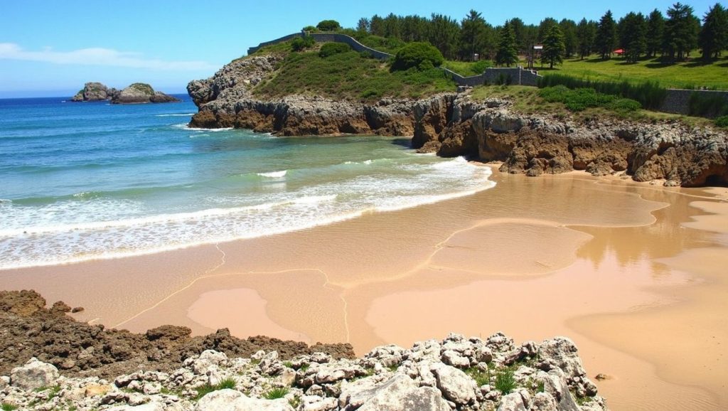 Panorámica de Playa de Palombina, Asturias