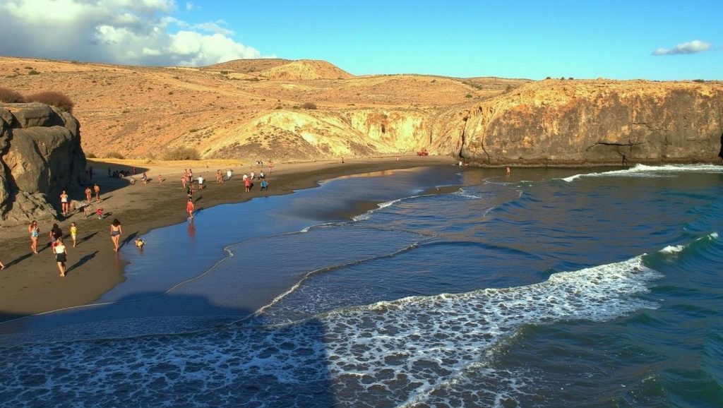 Arena volcánica de Playa de Pasito Blanco, San Bartolomé de Tirajana (Maspalomas) (Gran Canaria)
