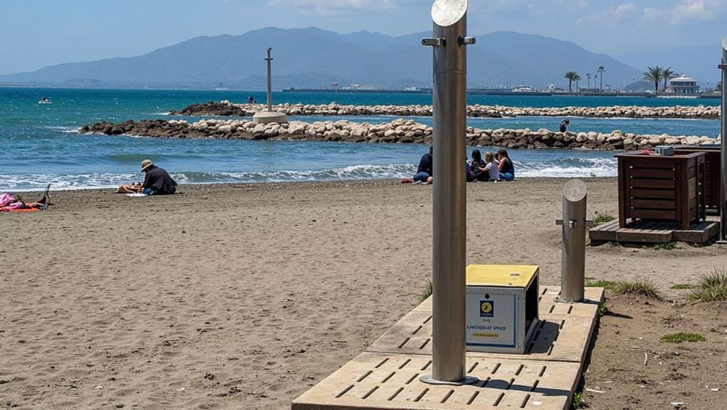 Línea de costa en Playa de Pedregalejo, Málaga