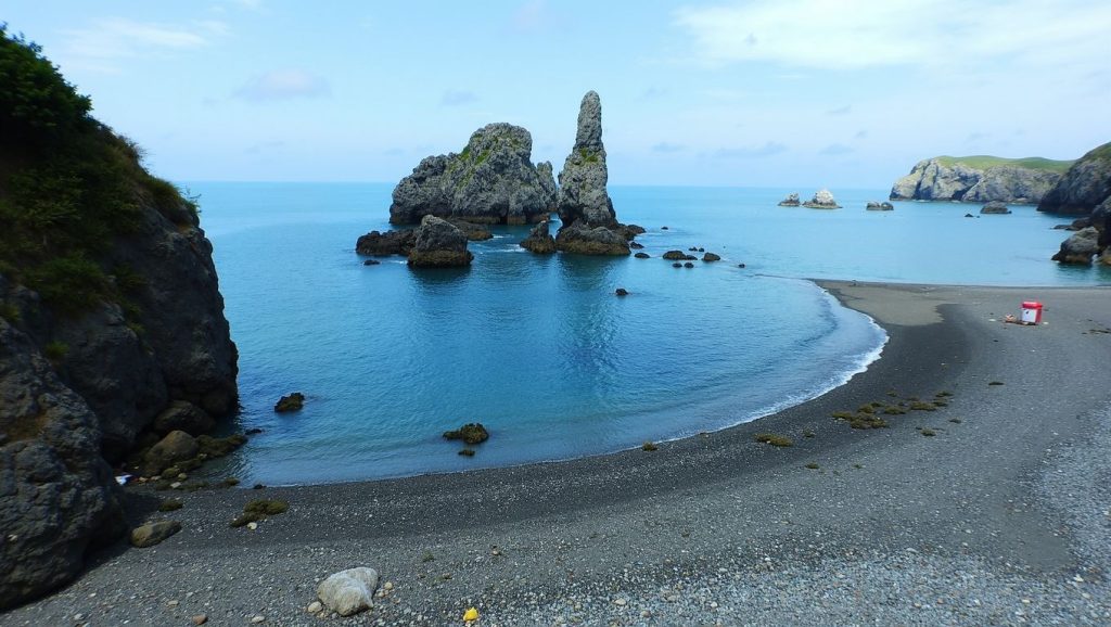 Panorámica de playa de Pendueles o Castiellu, Asturias