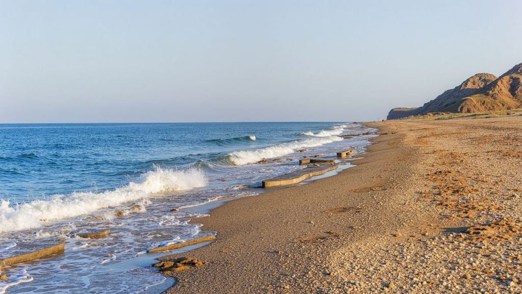 Amplio horizonte marino en Playa de Perros El Perulejo, Mojácar