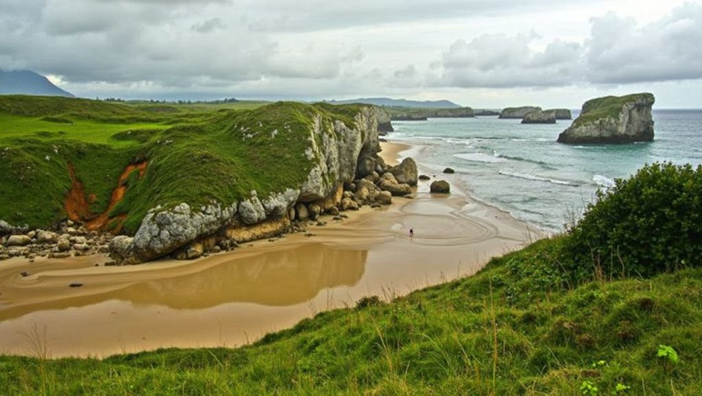 Entorno natural de Playa de Pestaña en Asturias