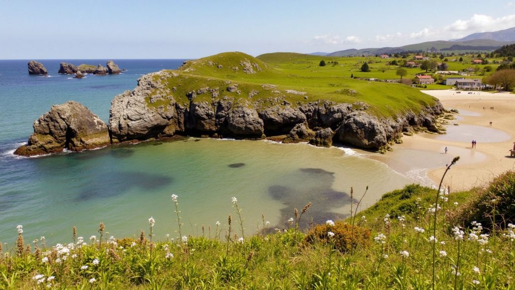 Panorámica de Playa de Poo, Asturias