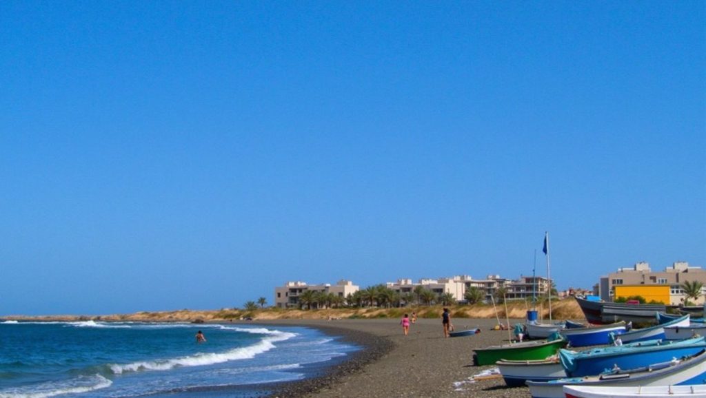 Arena volcánica de Playa de Puerto Lajas, Puerto del Rosario (Fuerteventura)