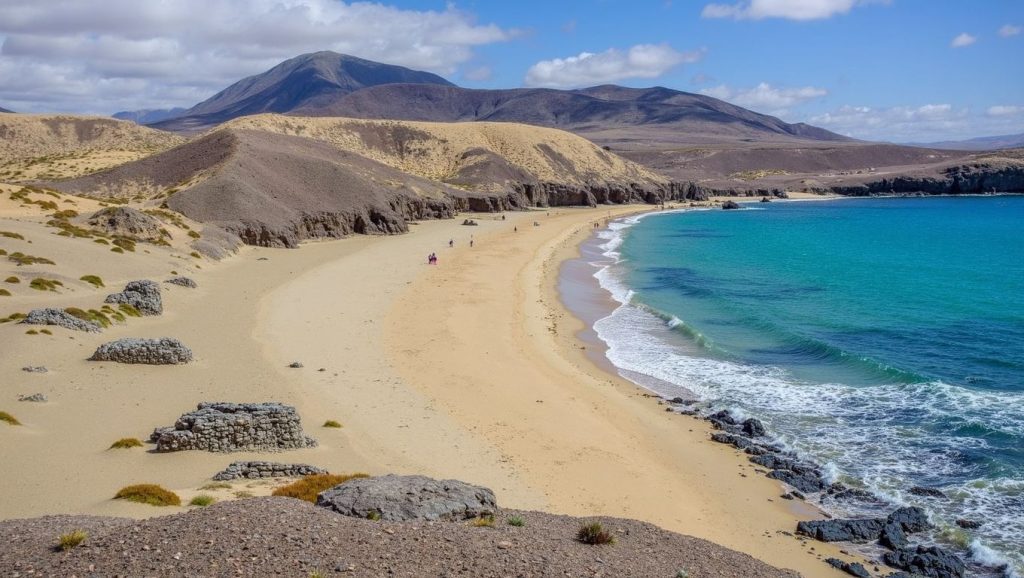 Panorámica de Playa de Puerto Muelas, Lanzarote