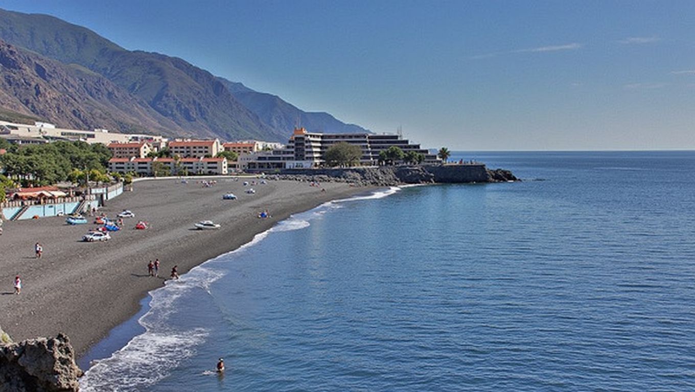 Playas niños 🌋 La Palma · Arena negra volcánica