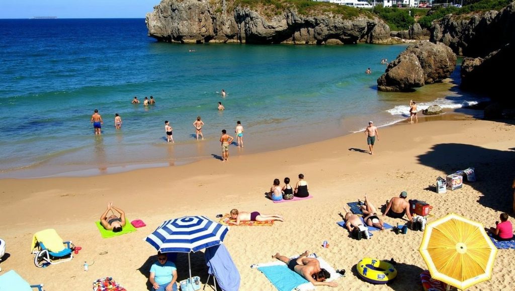 Entorno natural de Playa de Puertochico en Asturias