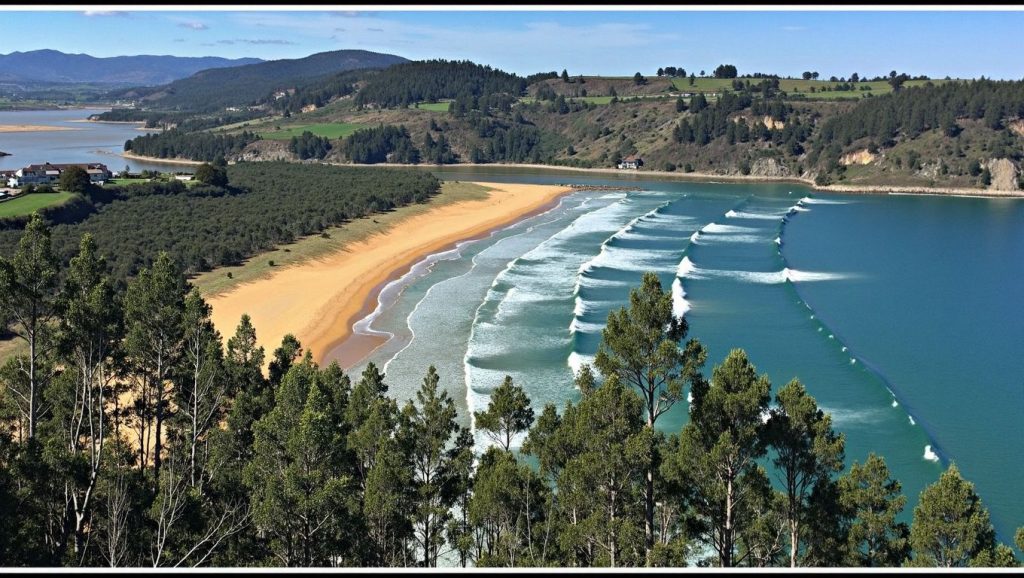 Playa de Rodiles en Villaviciosa (Asturias)