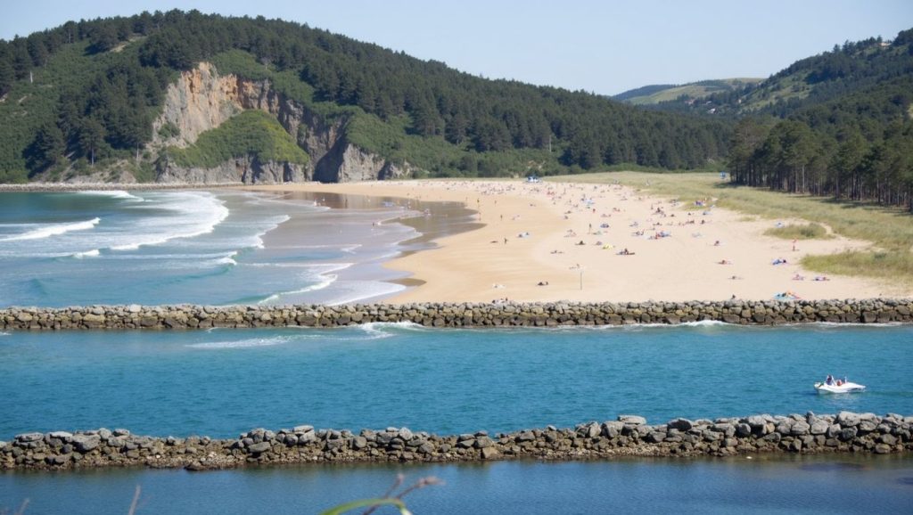 Panorámica de Playa de Rodiles, Asturias