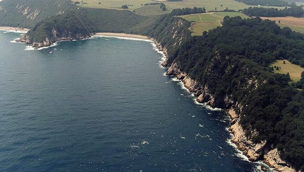 Panorámica de Playa de Sabugo, Asturias