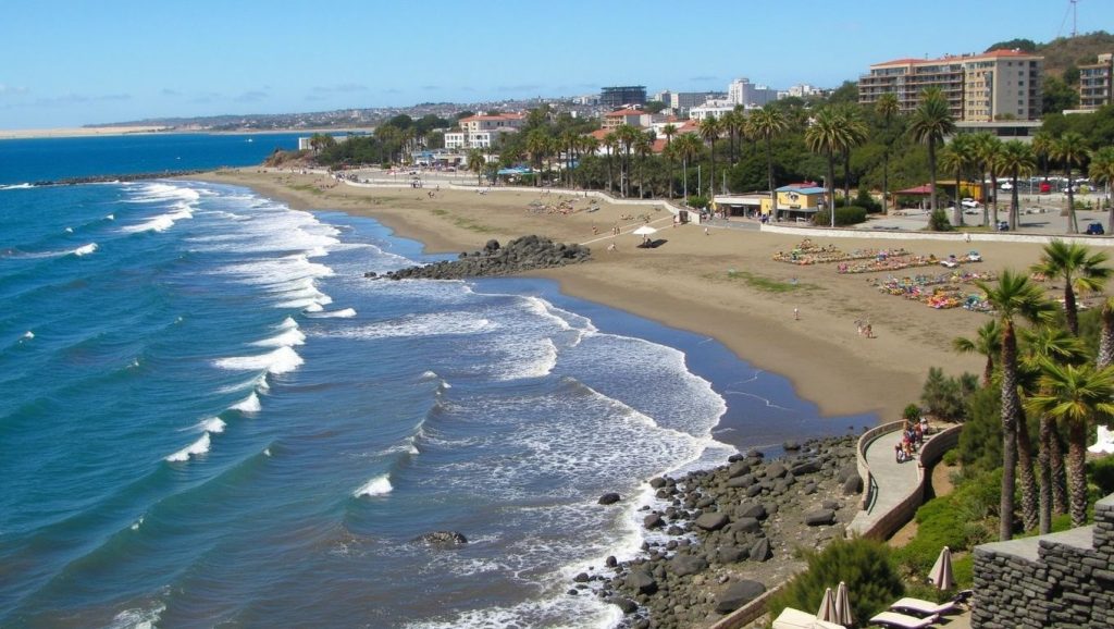Costa de Playa de San Agustín en San Bartolomé de Tirajana (Maspalomas), Gran Canaria