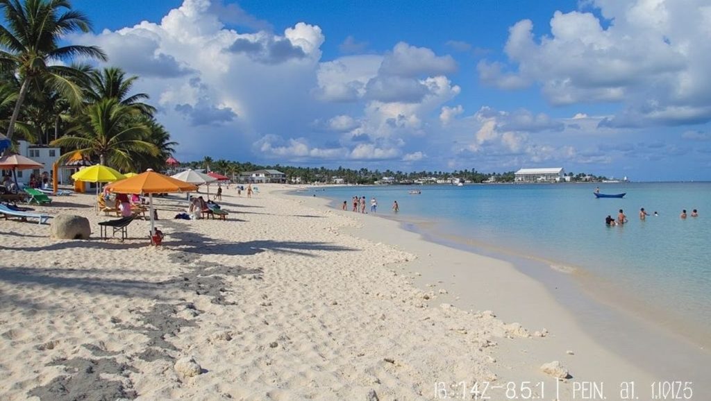 Vista amplia de Playa de San Andrés en Málaga, Málaga